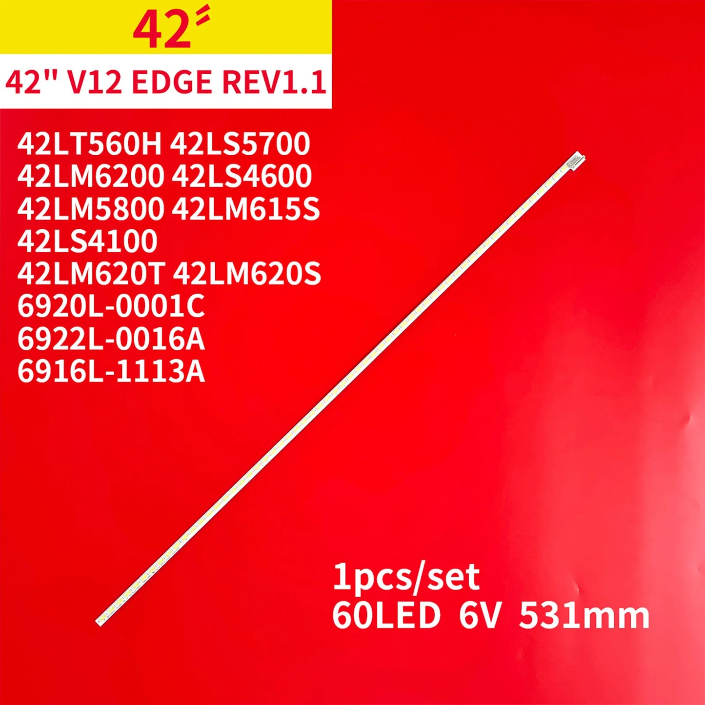 New LED Strip 42" V12 Edge REV1.1 6920L-0001C 6922L-0016A 6916L1113A 42LS4100 42LM620T 42LM6200 42LM620S 42LM615S