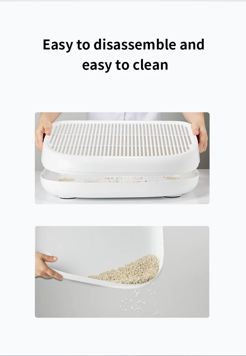 Petkit Pura Sandbox for Cat, Litter Secondary Catcher, All Line Universal Double Layer Filtered, Cleaning Products Litter Tray