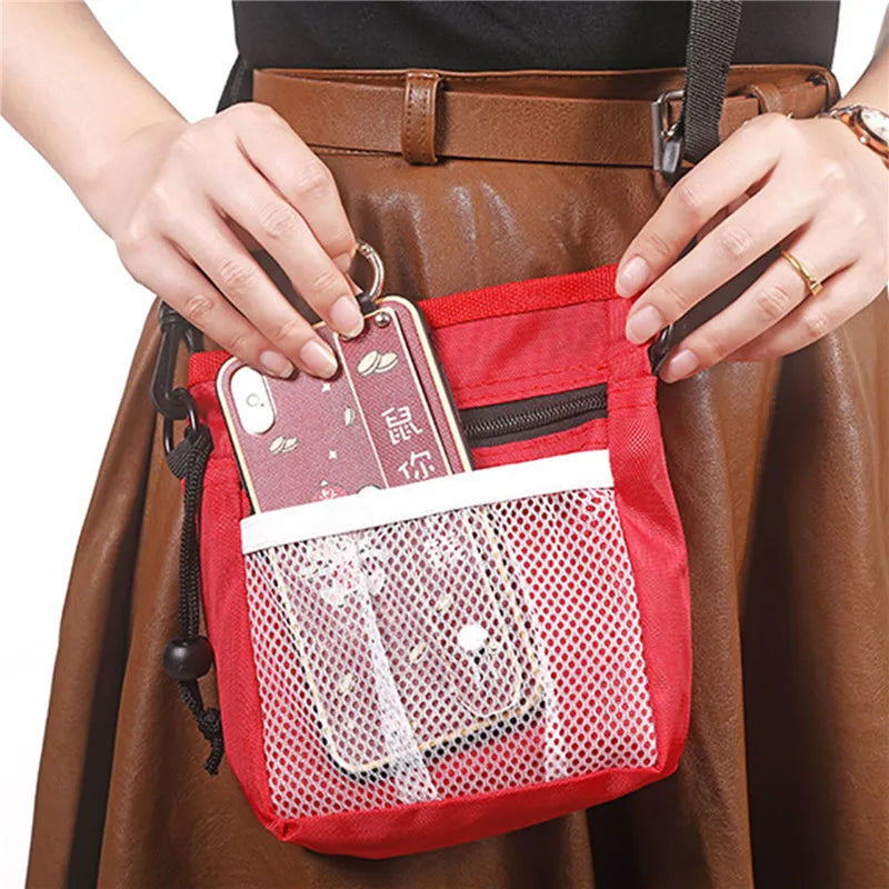 Pet Dog Puppy Training Treat Snack Pet Feed Pocket Pouch Multifunctional Pouch Food Crossbody Bag Pocket Dogwalking Waist Bag