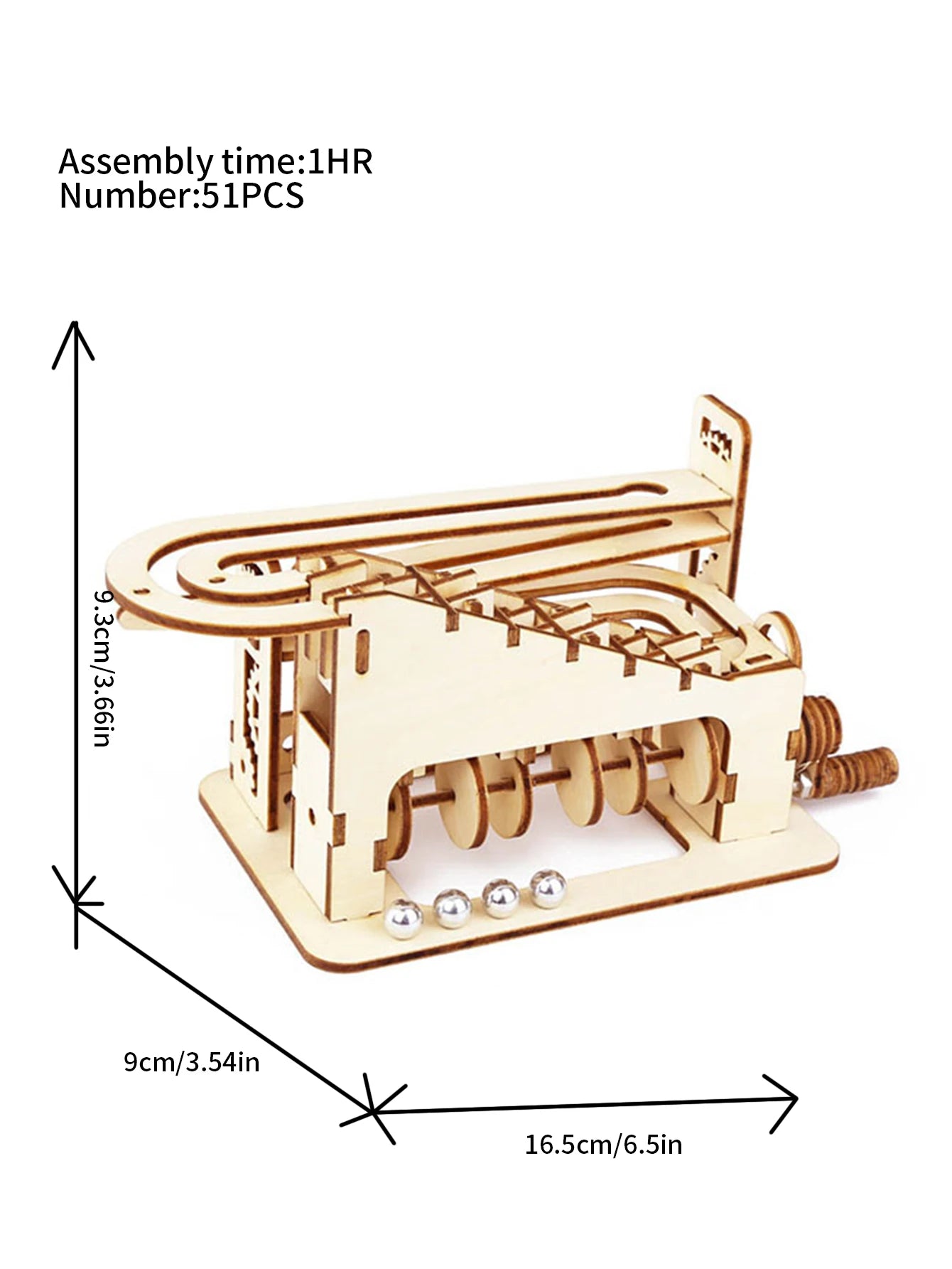 Spiral Marble Run 3D Wooden Puzzles for Adults and Teens DIY Model Building Kits with Mechanical Puzzles 