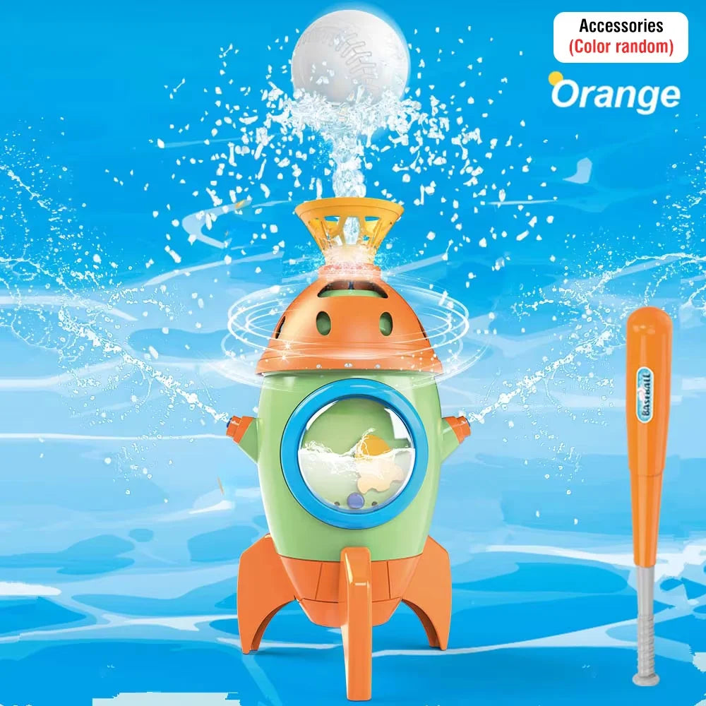 outdoor Water Toy Baby Bath Toys Cartoon Squid windmill Sprinkler Rotating Spray Garden Yard  Fun Games Toys for Kids boys girls