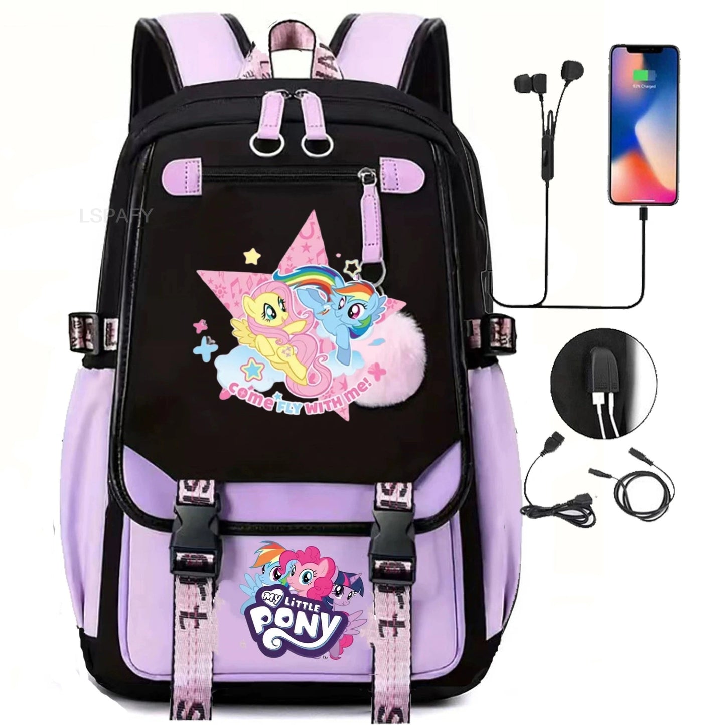 My Little Pony SchoolBags Fashion Boys Girls Backpack Rucksack Casual Travel Multipocket Book Bags New Semester Gift