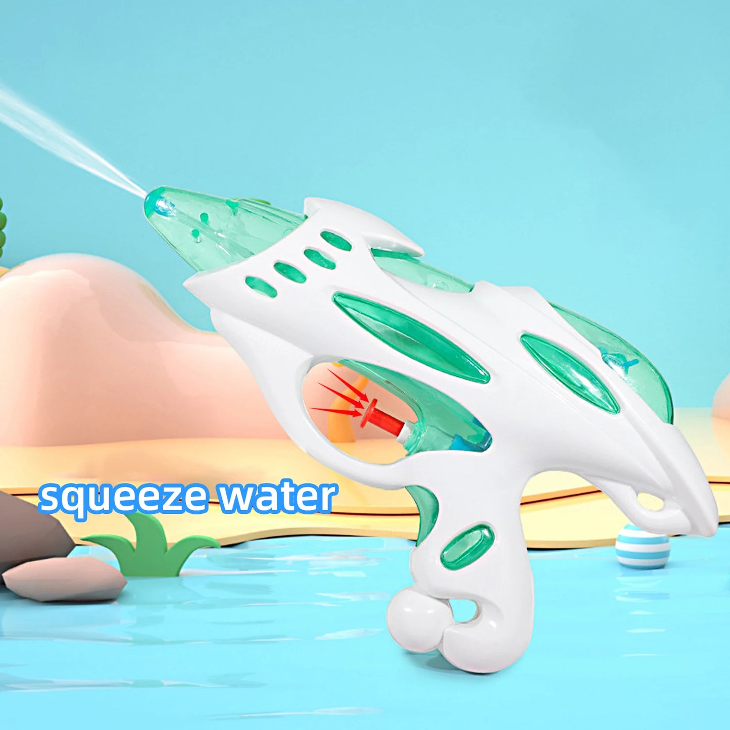 Children's water gun toys for boys and girls to play in water, outdoor bathing and swimming toys
