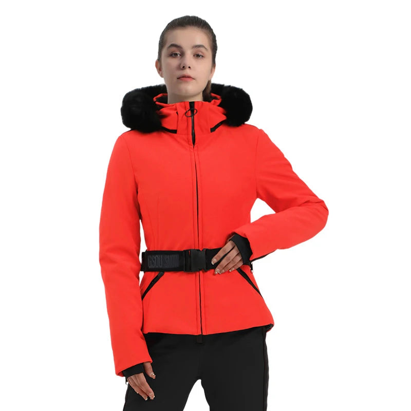 Ski Jackets 2025 Mountain Winter Hooded Woman Snowboard Clothes Outdoor Sports Skiing Overcoats Windproof Thermal Snow Tracksuit