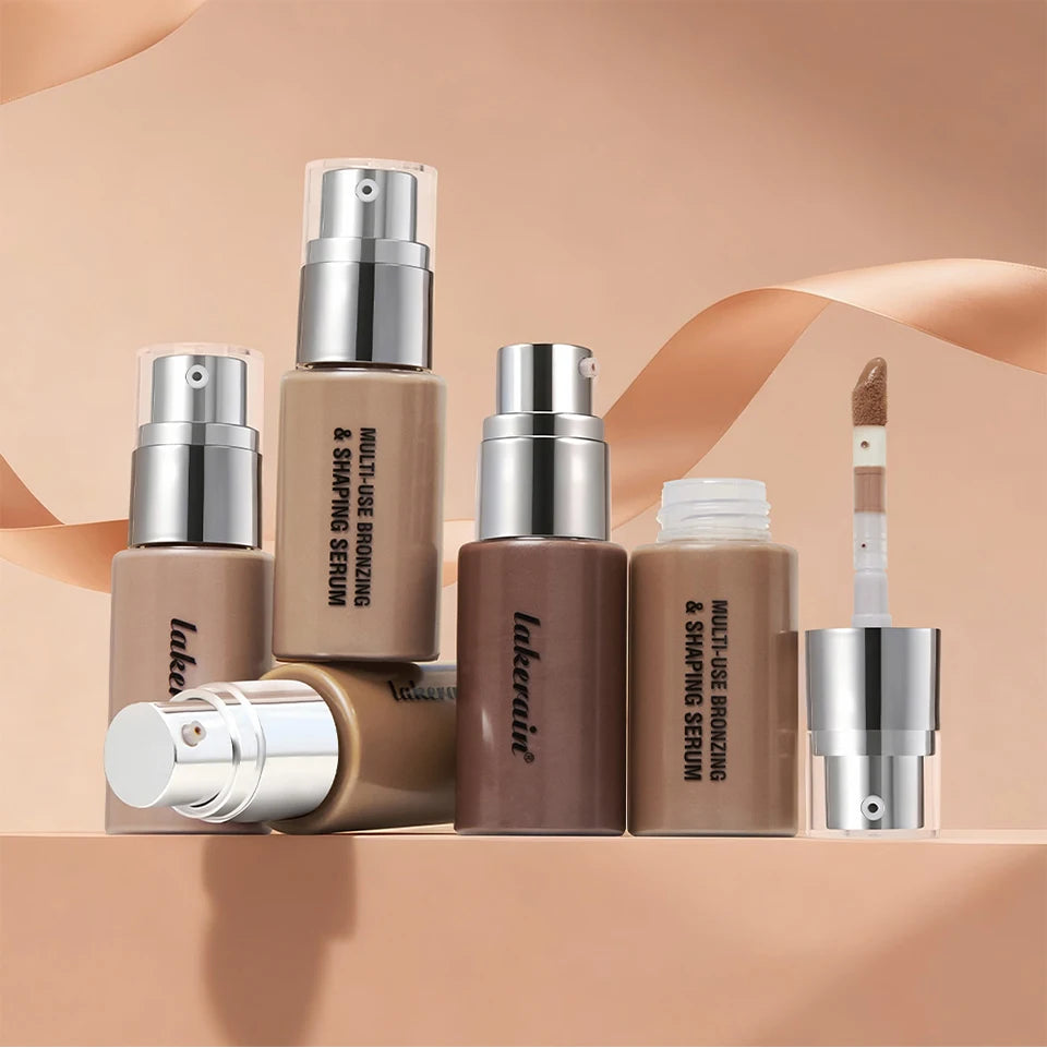 Lakerain Contouring Shaping Serum Long Lasting Nature Bronzing Foundation Deep Moisturizing Brighten Facial Contouring Concealer