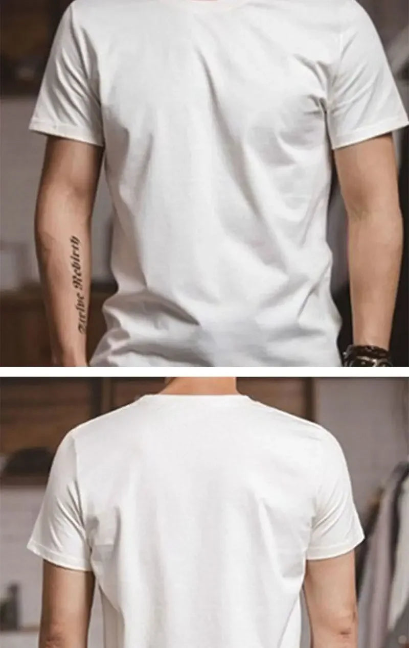Men Women 100% Cotton  T-shirt Solid Color Trend Leisure Short Sleeve Black White Gray High Quality Heavy Fabric Loose T Shirt