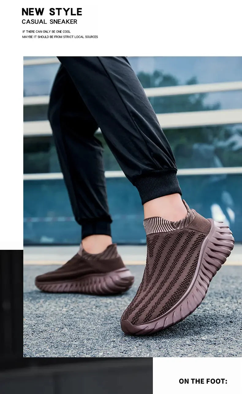 Men's One Foot Walking Shoes Anti Slip Running Shoes, Breathable Thick Soled Shoe Lightweight Fitness Casual Sneakers for Women