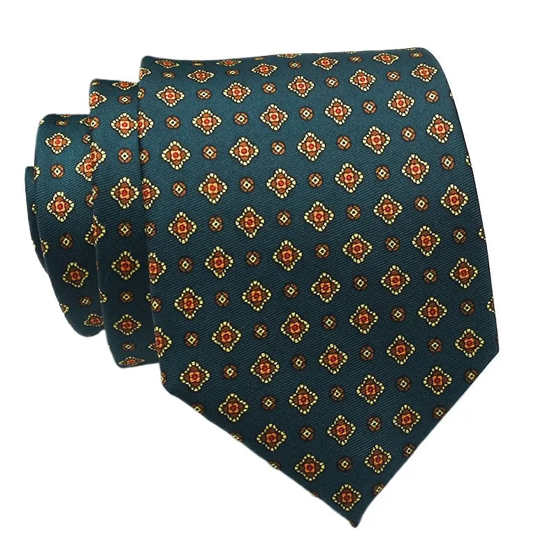 Super Soft Imitation Silk Ties Men's Fashion 8cm Necktie For Men Wedding Business Meeting Gravata Colorful Novelty Printing Tie