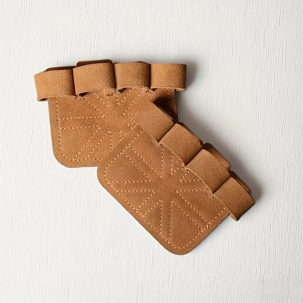 2pcs Fitness Gloves for Pull-Ups | Multi-Color Cowhide Leather Palm Protection | Non-Slip, Wear-Resistant Grip