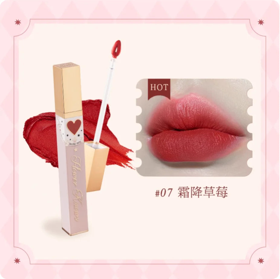 Flower Knows Lipstick And Lip Cream Moisturizing Non-sticky Glossy mirror surface Hydrating Long-lasting
