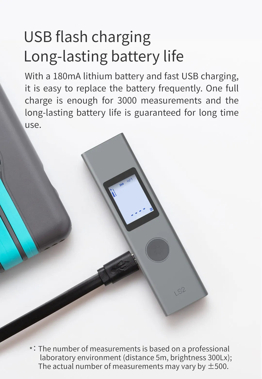 ATuMan LS2 Smart Digital Laser Range Finder 0-25m Measuring Distance USB Charger High Precision Measuring Device