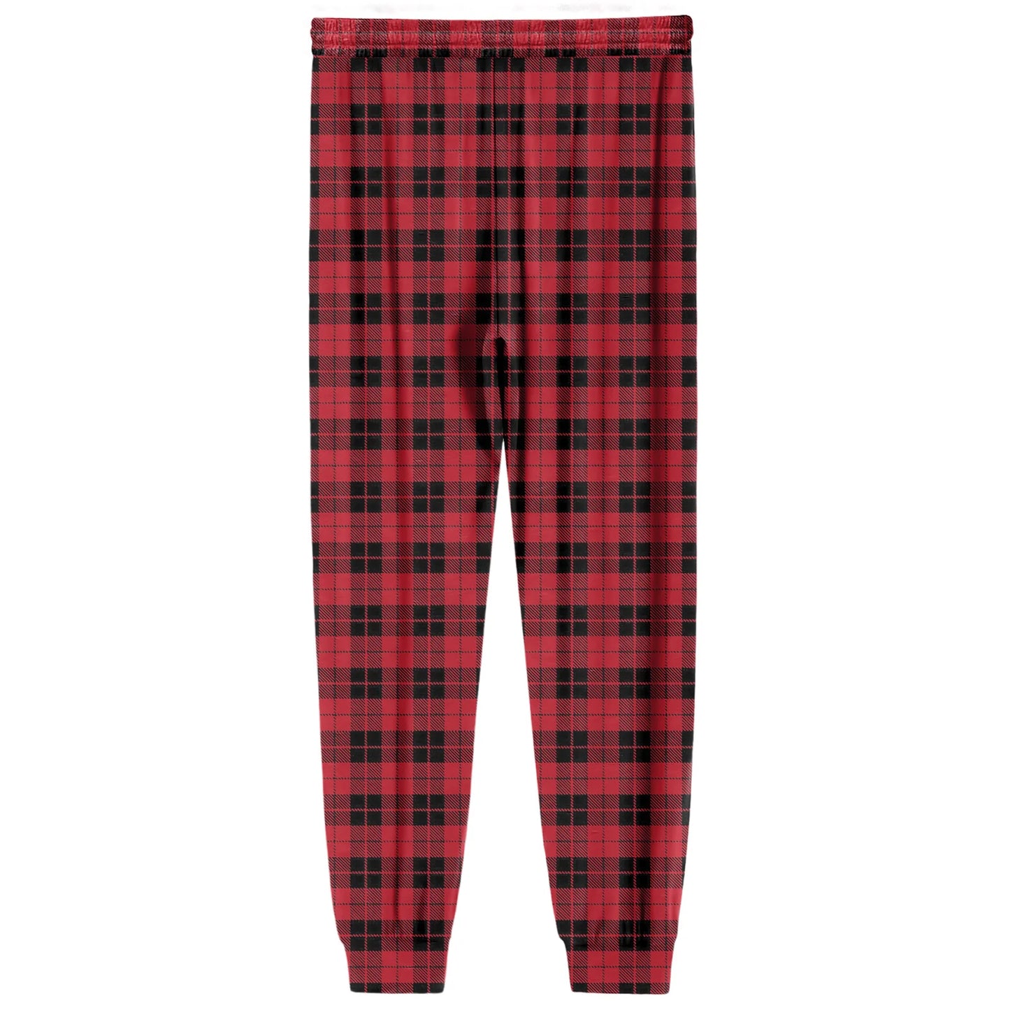 Men'S Plaid Casual Pants Checkered Pattern Cuffed Design Comfortable Fabric Suitable Daily Wear All Seasons Trendy Pajama Pants
