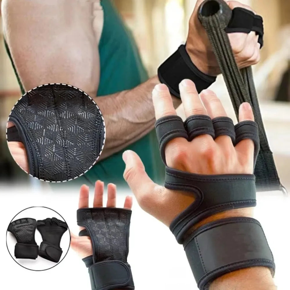 Fitness Men Women Gloves Gym Weightlifting Half Finger Wrist-Protecting Gloves Training Dumbbells Anti-Callus Anti Slip Gloves