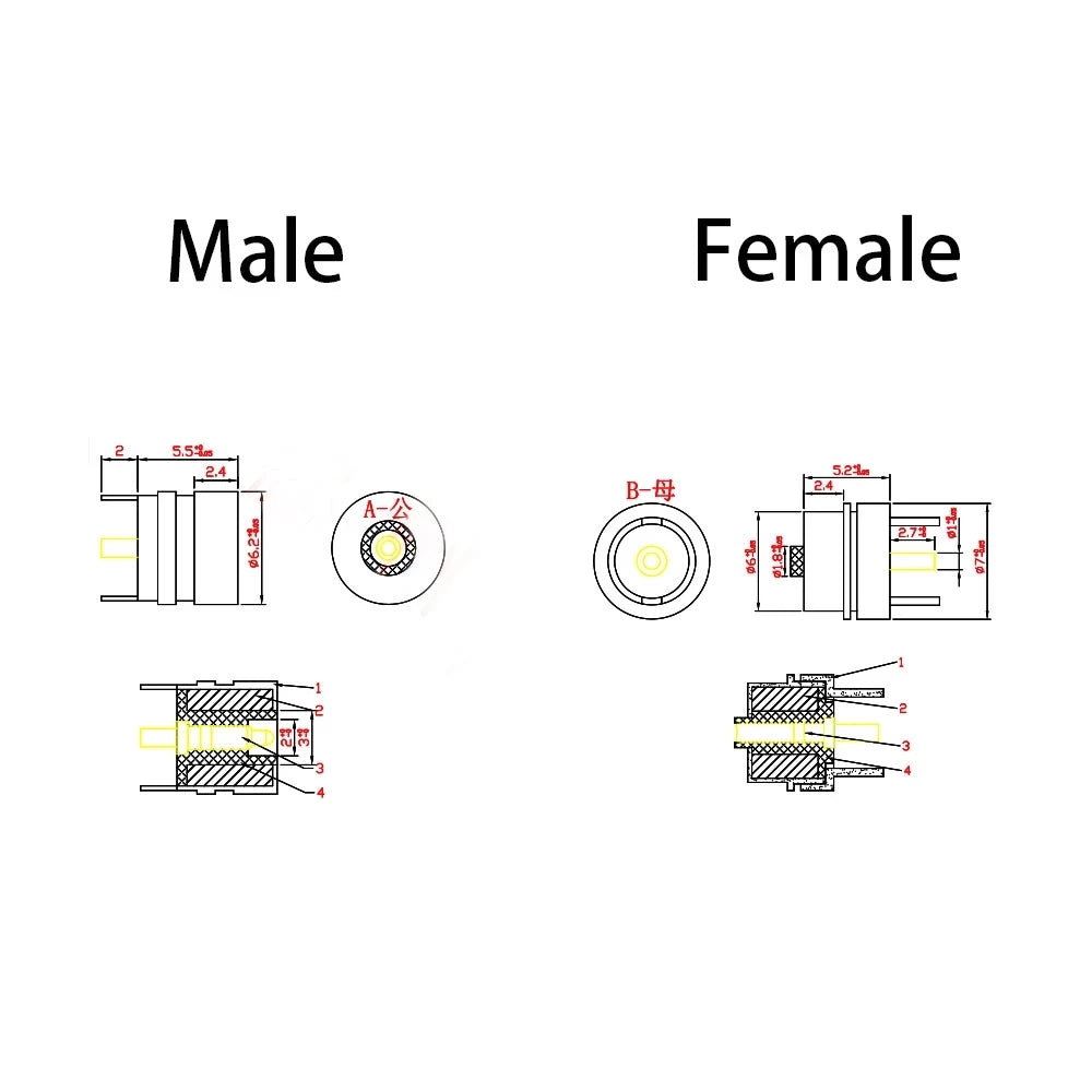 1Pair 2/3/4/5/6Pin waterproof high current magnet suction spring pogo pin male female probe DC power charging magnetic connector