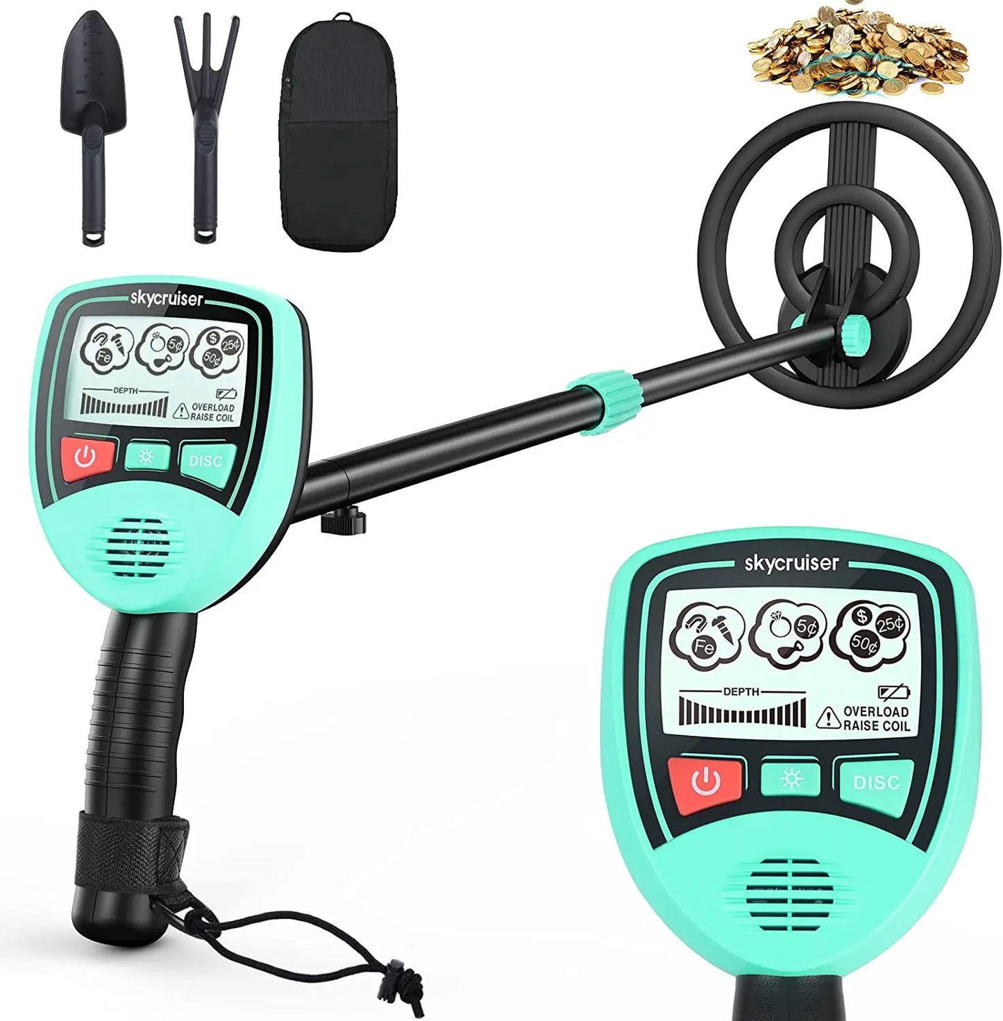 Metal Detector MD-1012 Underground Beach Treasure Hunter Detector Tool Gold Finder Metal Seeker Beginner Parents-Kids Gift