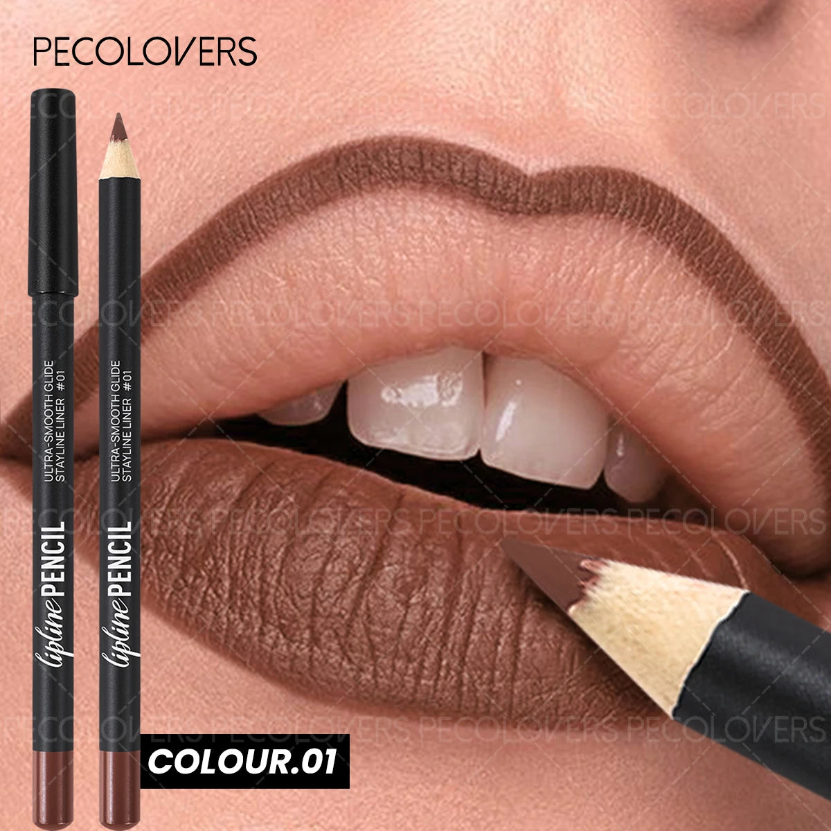 Lipliner Lipstick, Plump and Charming Lips, Not Dry, Nude Brown, Multi-color Choice, with A Variety of Makeup, Lip Cosmetics