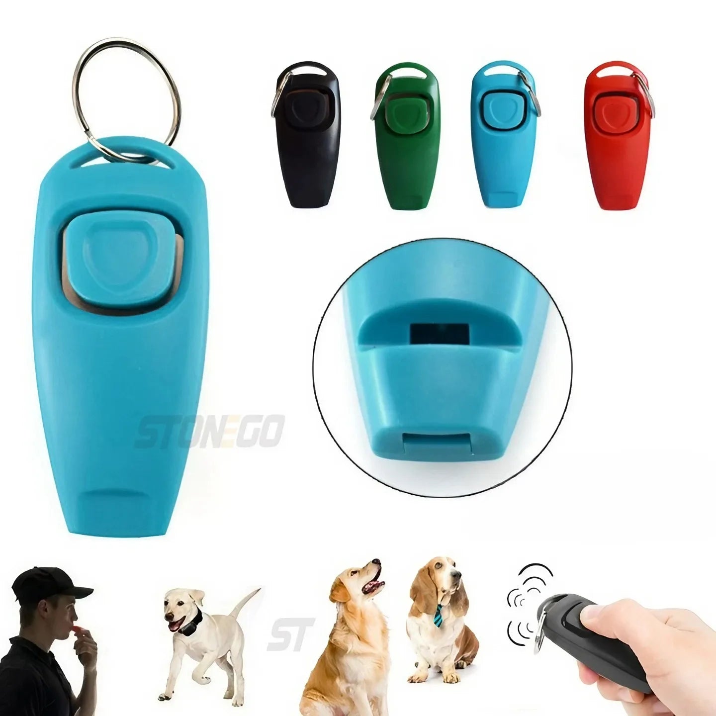 Pet Dog Whistle And Clicker Pet Multifunctional 2-in-1 Clicker Puppy Stop Barking Training Aid Clicker Portable Trainer
