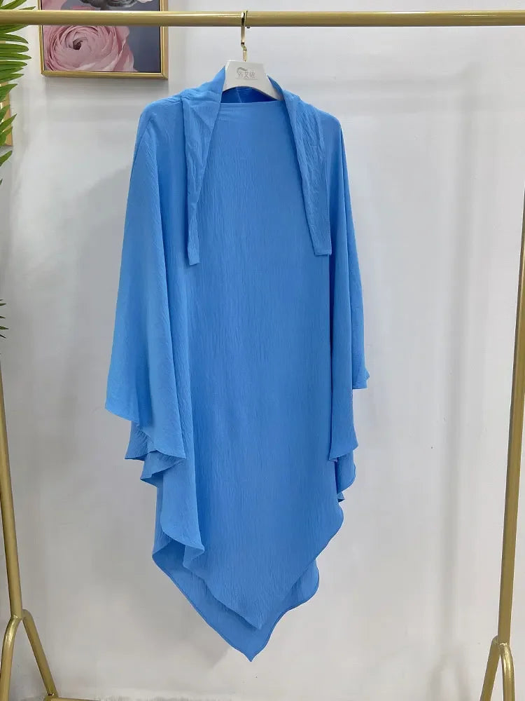 Eid Muslim Long Khimar Prayer Hijab for Women Ramadan Wrap Overhead Prayer Scarf  Islamic Dubai Saudi Niqab Headscarf 2024