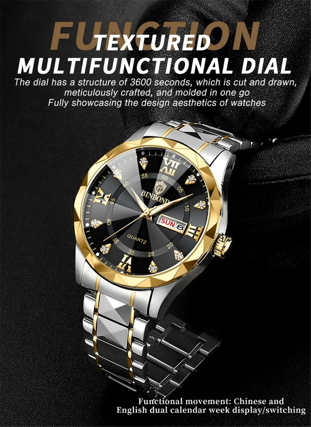 Watch For Men Original Top Brand All Black Stainless Steel Men's Wristwatch Classic Business Waterproof Japan Movement
