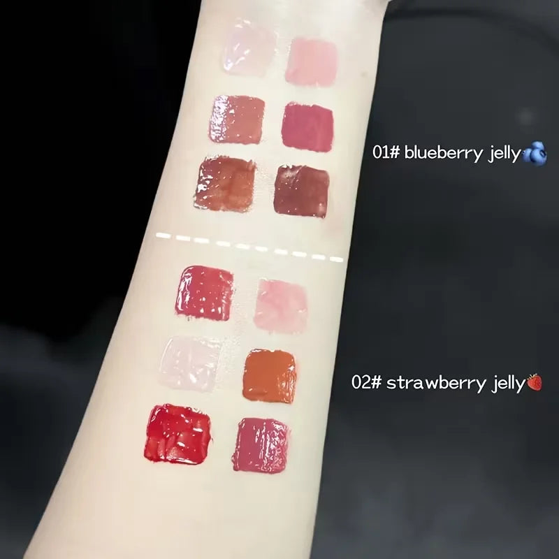 6 Colors Mirror Lip Glaze,Hydrating Plumping,Long-Lasting Wear,Easy to Apply & Full Pigmentation,Jelly Glass Lips,Gift for Women