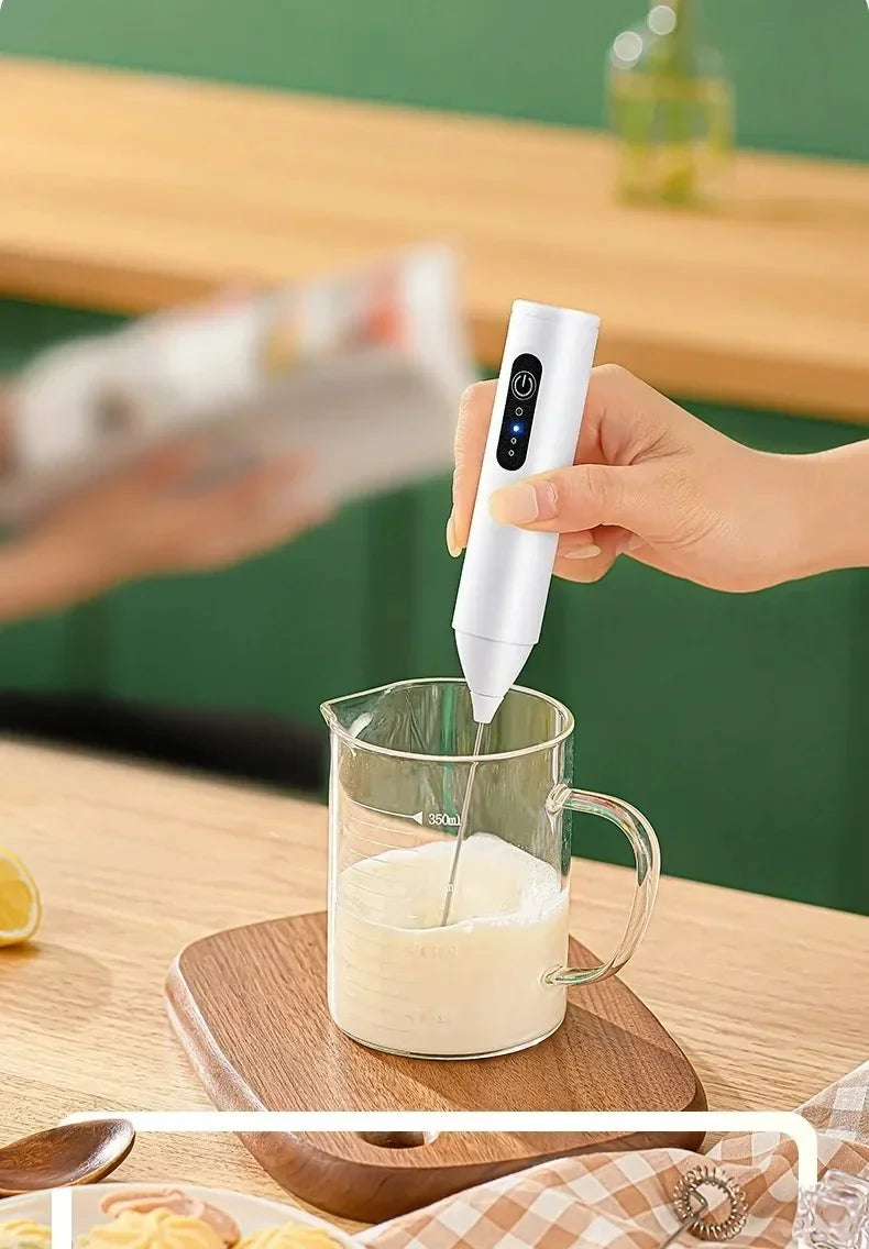 Wireless Milk Frothers Electric Handheld Blender Electrical Mini Coffee Maker Whisk Mixer With USB For Coffee Cappuccino Cream