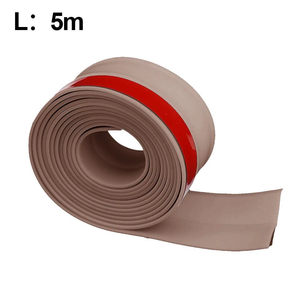 For Garage Doors Dust And Water Barrier 5M Door Frame Strip Garage Maintenance White Easy Installation Sealing Strip Appliance