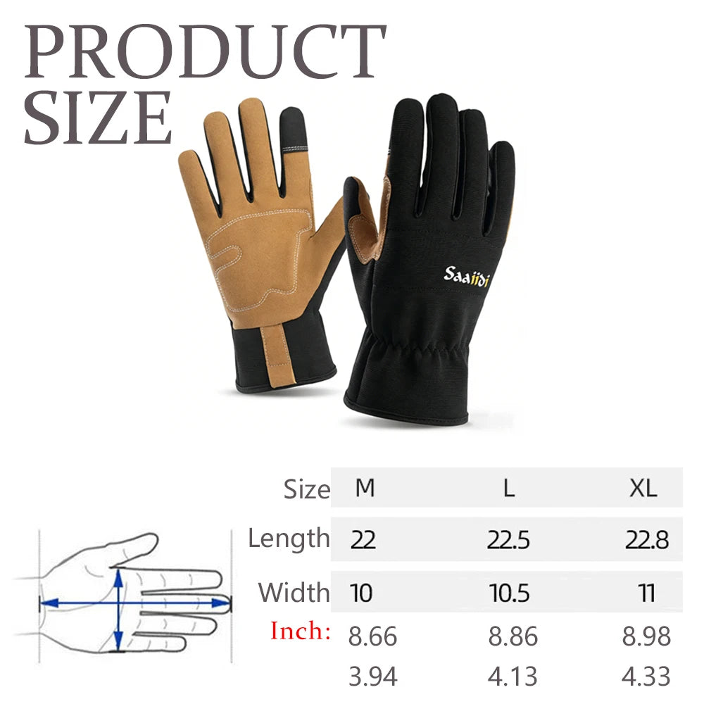 Gardening Work Gloves Unisex Anti-Slip Durable Touchscreen Protective for Men and Women Hiking Cycling Camping Outdoor Sports