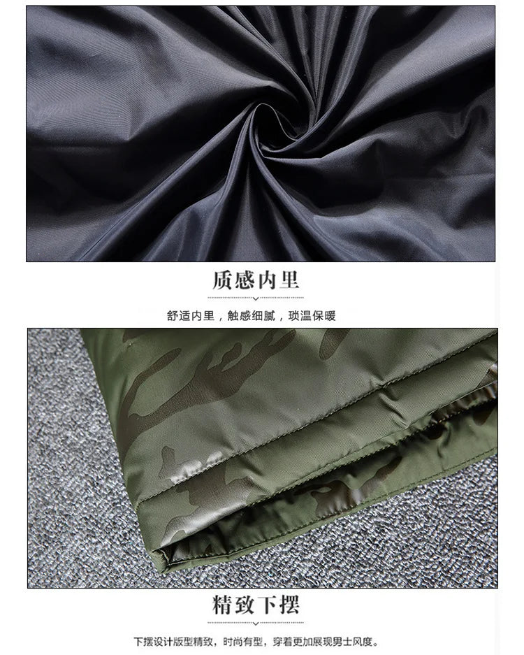 Men's Winter Warm White Duck Down Jackets Men Outwear Thick Snow Parkas Hooded Coat Male Casual Thermal Windproof Down Jacket