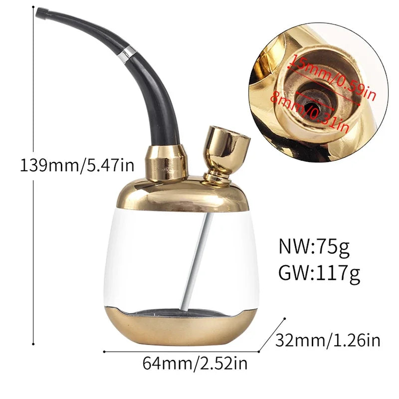 Healthy Smoking Pipes Portable Glass Hookah ShiSha Tobacco Water Filter Smoking Accessories