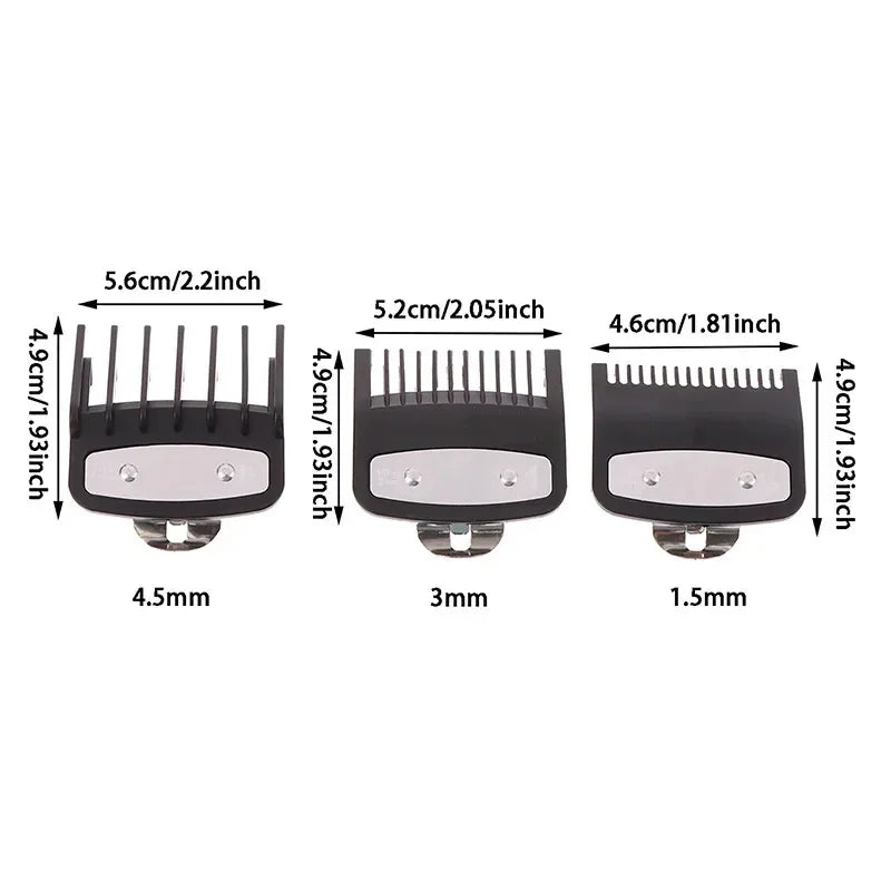 1/3/5Pcs Hair Clipper Guards Guide Combs 1.5mm 3mm 4.5mm Trimmer Styling Tools Attachment Compatible for Professional Use