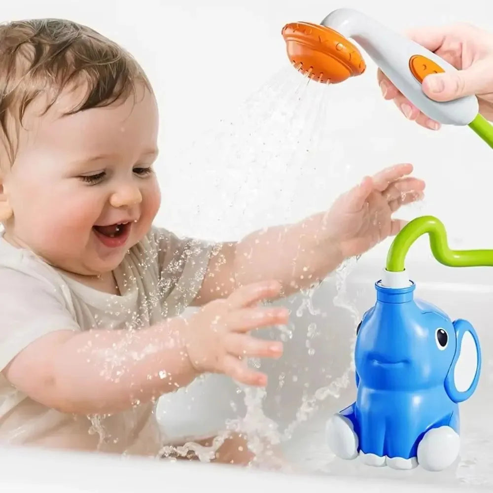 new Baby Bath Shower Head Toys for Kids Ages 2-4 Bath Toys for Infants with Elephant Water Pump for Kids 3-5 Kids Bath Toys