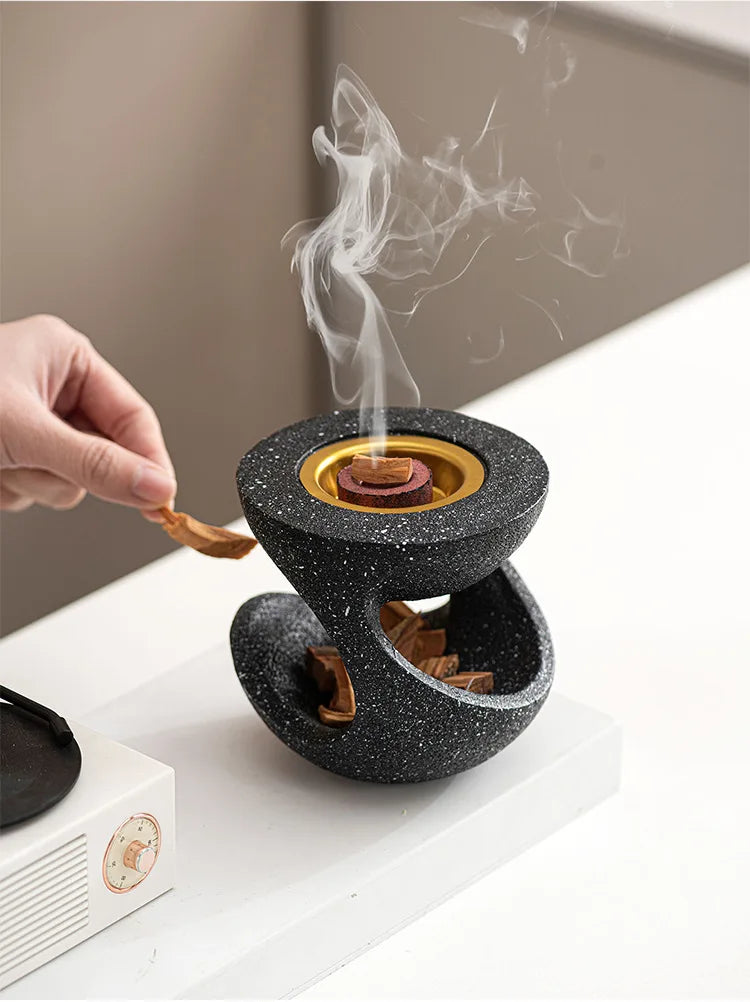 Y Modern Resin Hanging Pot Shaping Incense Burner Handheld Aromatherapy Burner Middle Eastern Arabian Festival Home Decoration