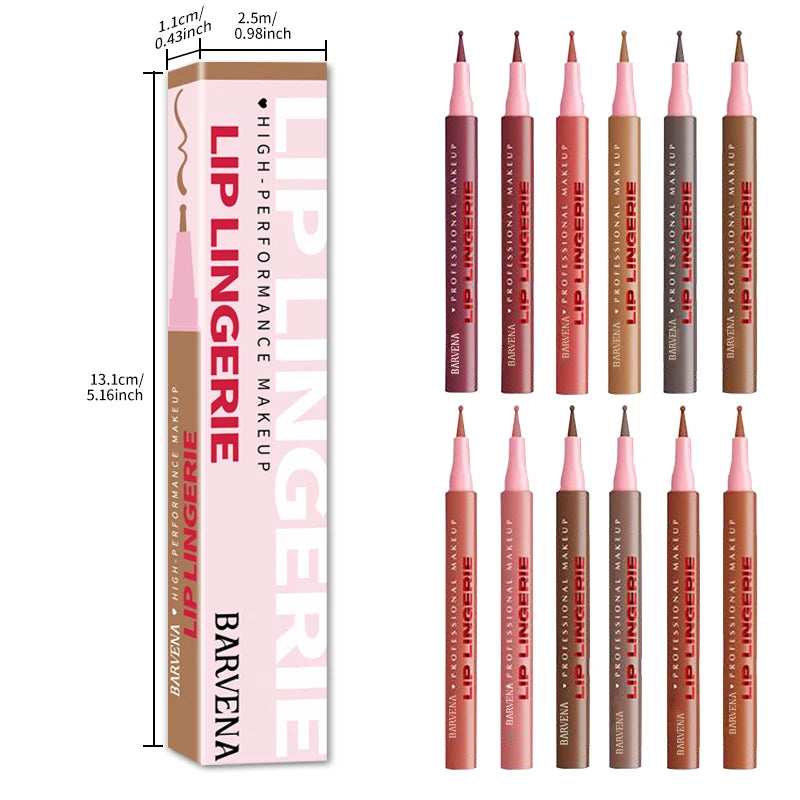 12 color matte lipliner lipstick lip pencil long-lasting waterproof, sweat proof, non dry cosmetics women's cosmetic pen