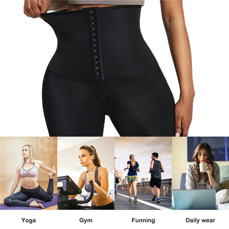 Sweat Sauna Pants Body Weight Loss Slimming Pants Waist Trainer Shapewear Tummy Hot Sweat Leggings Fitness Workout Pants