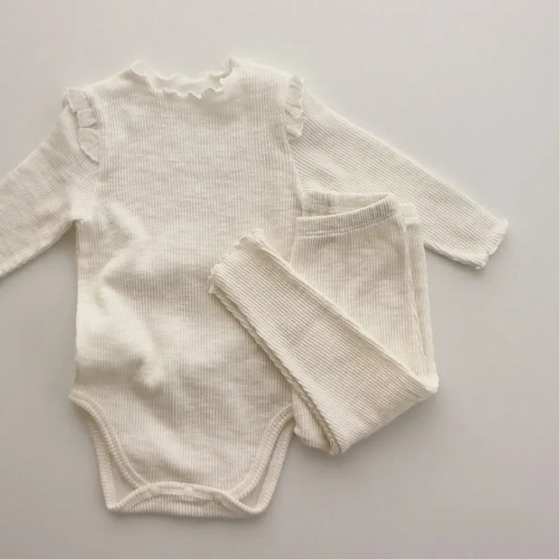 Newborn Baby Girl Clothes Suits Cotton Spring Autumn Infant Bodysuit + Leggings Baby Girl Outfit