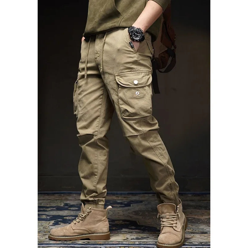 Spring and Autumn Small-footed Work Pants Men's Casual New Outdoor Trendy Brand European American Outdoor Function