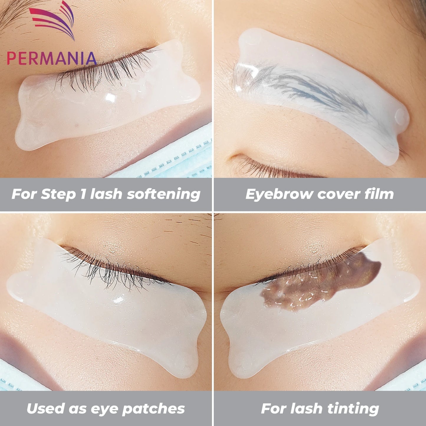 PERMANIA Different Shape Lash Perm Pads Softening Lifting Lashes Rod Shield Self-Adhesive Eyelash Curler Accessories Beauty Tool