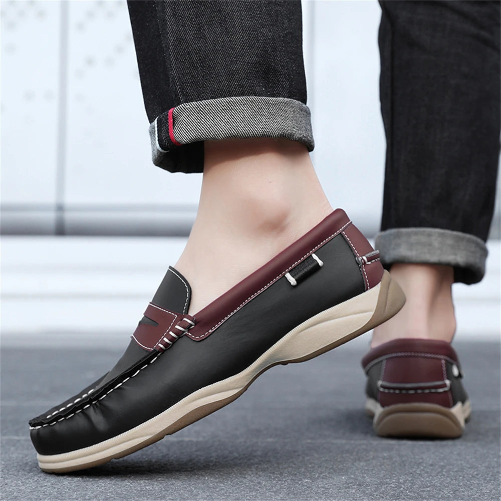 Men's Business Casual Loafers Shoes for Office Travel And Vacation Durable Elegant TPR Outsole Formal Shoes