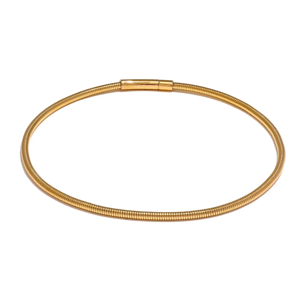 NiNice Necklace 316 Stainless Steel Snake Chain Collar 18k Plated Fashionable Simple gift Collares Para Mujer Grandes Modernos