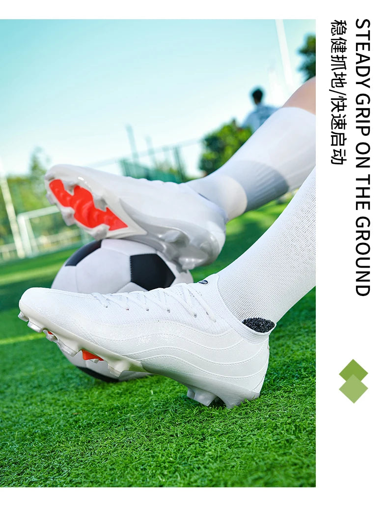 New Men's Soccer Shoes Professional Football Boots Non-Slip Cleats FG/TF Grass Outdoor Training Athletic Sneakers