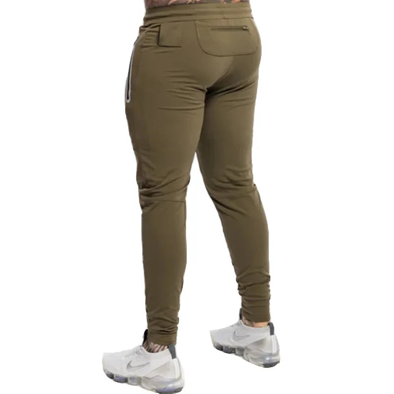 Autumn Winter Pants Men Sweatpant Jogger Casual Sweat Pants Zipper Packets 3XL