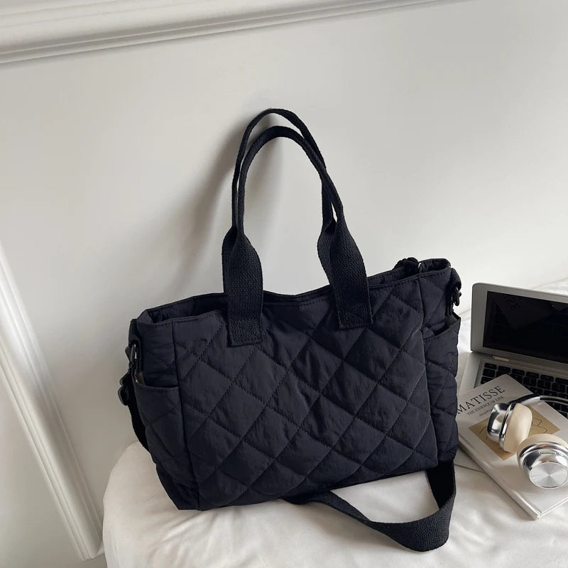 Large capacity Tote Bags for Women Shoulder Side Bag Fashion Space cotton Shopping Bags Multi-pocket Messenger Bag Lady Handbags