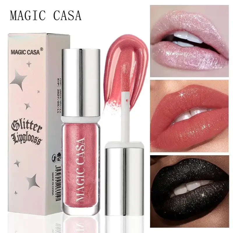 Diamond Pearlescent Vampire Lip Gloss Long Lasting Moisturizing Waterproof Non Fade Halloween Makeup Shimmer Lipstick