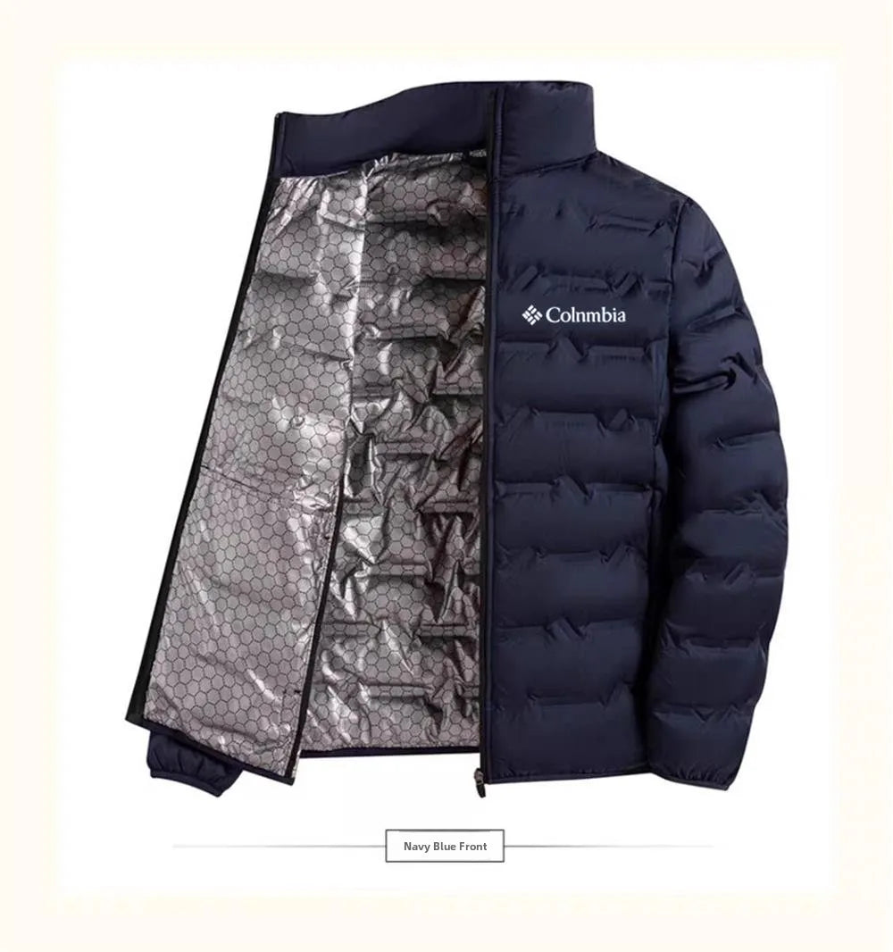 Men's Lightweight Padded Jacket Graphene White Duck down Thickened Warm Cold Resistant Casual Outerwear Outdoor Sports Coat