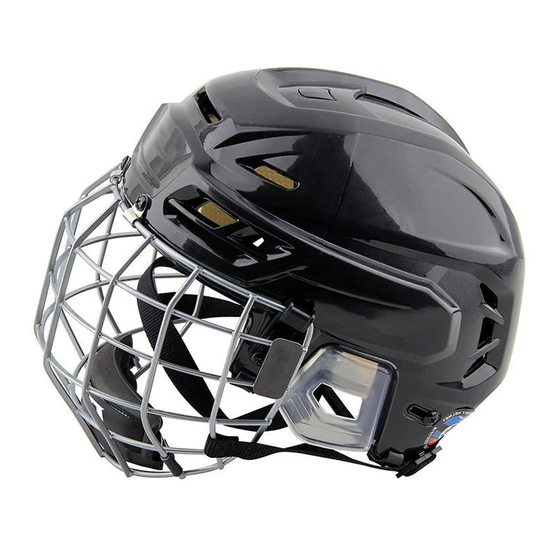 Ice Hockey Helmet Tactical Sports Rugby Adjustable Hockey Helmet Full Face Adult Safety Top Equipment Face Protective Equipment