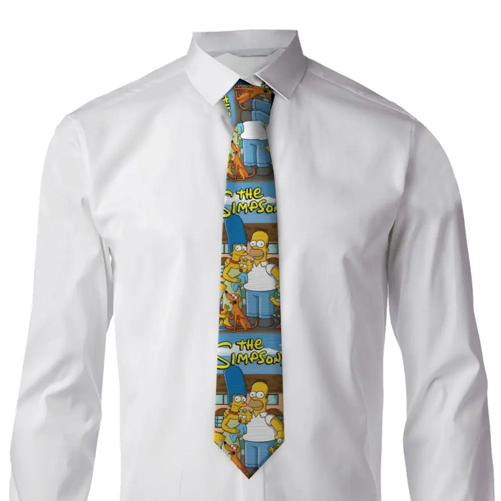 Personalized The S-Simpsones Homer Neck Ties Men Formal Silk Wedding Neckties