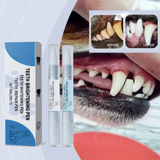 Pet Teeth Whitening Pen Set Pet Teeth Cleaning To Remove Tartar And Plaque 6ml