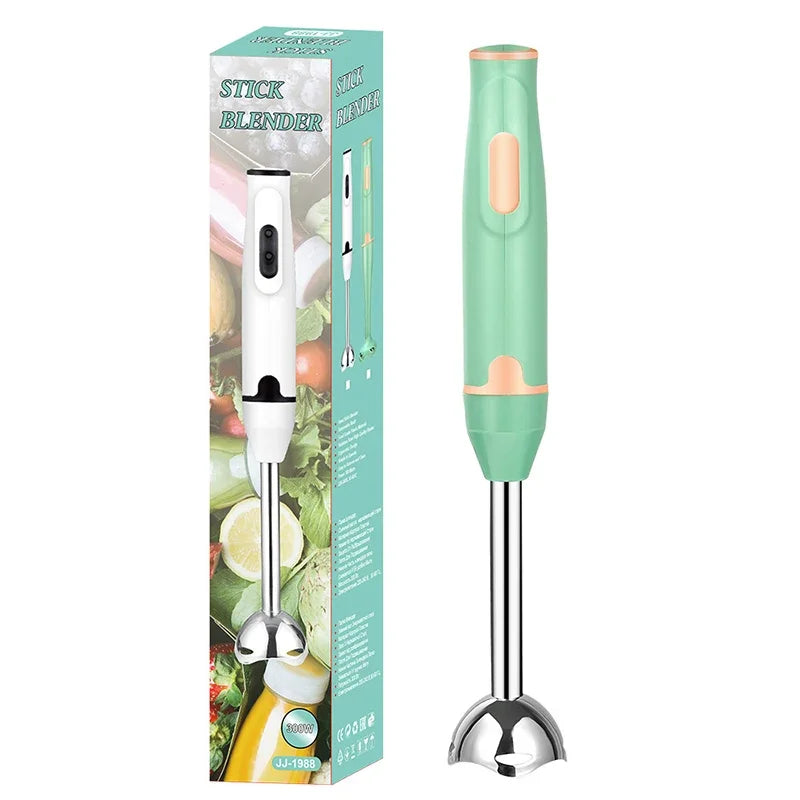 Professional 400W Electric Immersion Hand Blender with Stainless Steel Blade for Smoothies Soups Sauces Baby Food & Meat