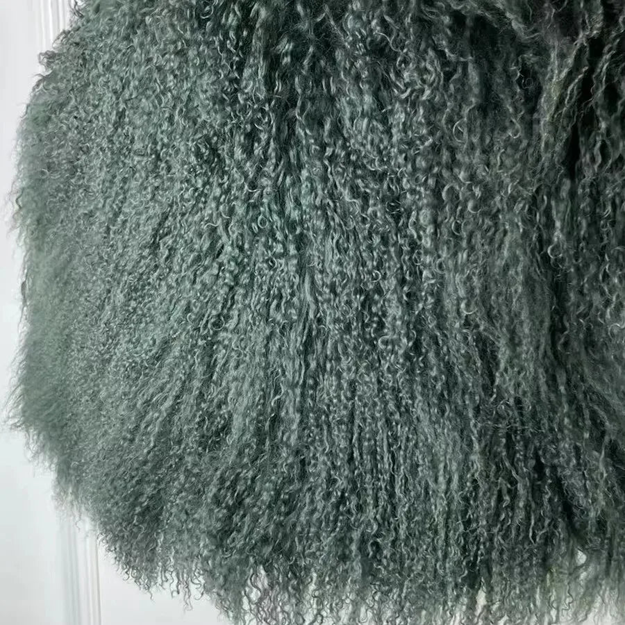 Natural Sheepskin Coat With Stand Collar Natural Sheep Fur Coat Full Skin Lamb Fur Jacket Best Selling Women's Leather Jacket