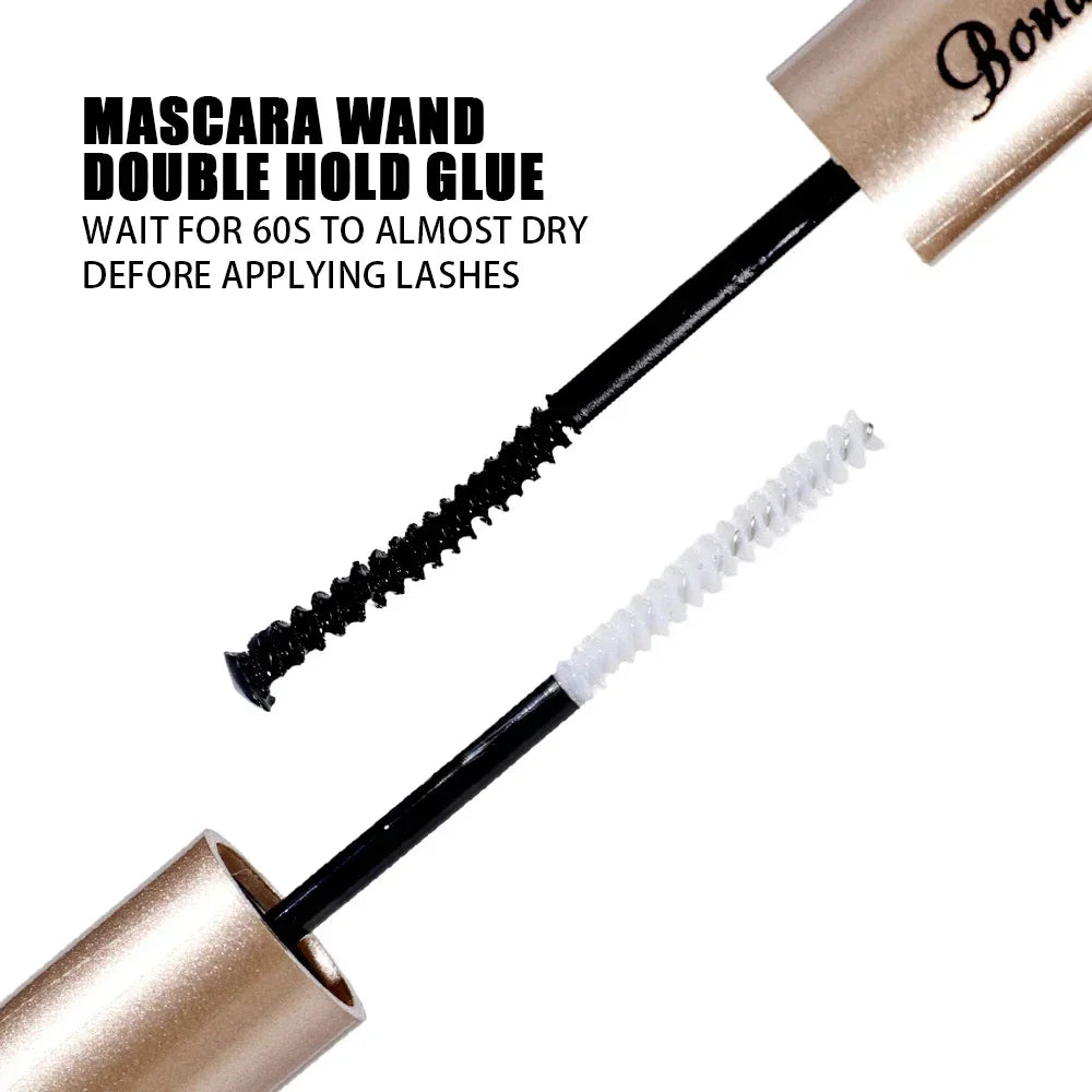 Lasting Eyelash Glue Balm Double-headed Black Mascara Glue Long-lasting Set Eyelash Brush Fast Drying Eye Lash Extension Makeup